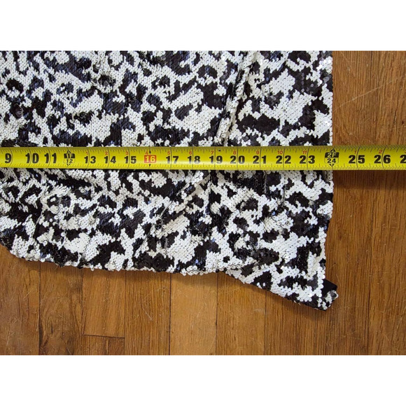 INC International Concepts Sequin Halter Tank Top Black&White Large A001347 - Picture 10 of 10